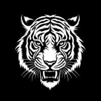tijger, zwart en wit illustratie vector