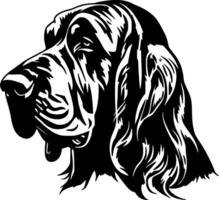 bloedhond, minimalistische en gemakkelijk silhouet - illustratie vector