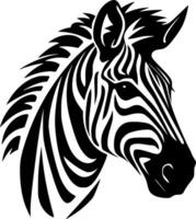 zebra - zwart en wit geïsoleerd icoon - illustratie vector