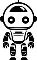 robot, minimalistische en gemakkelijk silhouet - illustratie vector