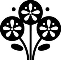 bloemen - minimalistische en vlak logo - illustratie vector