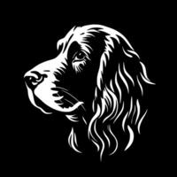 hond, zwart en wit illustratie vector