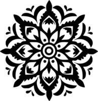 mandala, minimalistische en gemakkelijk silhouet - illustratie vector