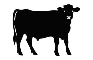 hereford vee silhouet geïsoleerd Aan een wit achtergrond vector