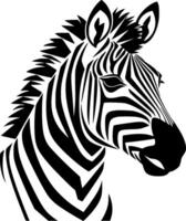 zebra - minimalistische en vlak logo - illustratie vector