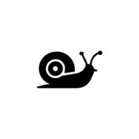 slak silhouet icoon. naaktslak in schelp kruipen pictogram. schroef langzaam, schattig escargot in beweging. slijmerig eetbaar spiraal weekdier symbool verzameling. dieren in het wild concept. geïsoleerd illustratie. vector