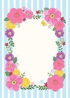 roos en bloem bloemen kader grens achtergrond hand- getrokken illustratie voor uitnodiging groet verjaardag partij viering bruiloft kaart poster banier vector