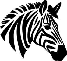 zebra - zwart en wit geïsoleerd icoon - illustratie vector