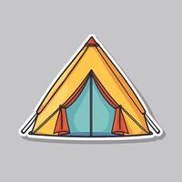 kleurrijk camping tent illustratie geïsoleerd kunst vector