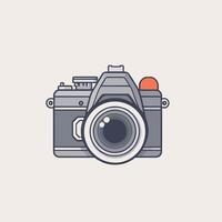 wijnoogst camera illustratie vlak ontwerp vector