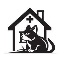 illustratie van de logo van een veterinair kliniek vector