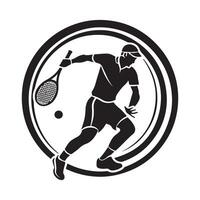 tennis speler icoon, logo, ontwerp en illustratie vector