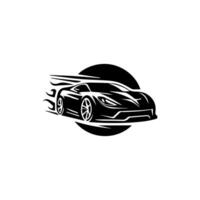 sport- auto logo icoon. motor voertuig silhouet emblemen. auto garage handel merk identiteit ontwerp elementen. illustraties. vector