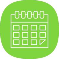 kalender lijn kromme icoon vector