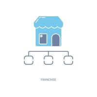 franchise concept lijn icoon. gemakkelijk element illustratie. franchise concept schets symbool ontwerp. vector