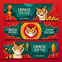 chinees nieuwjaar banner collectie vector