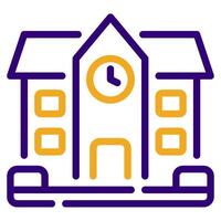 schoolgebouw icoon illustratie, voor web, app, infografisch, enz vector