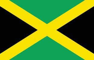 Jamaica vlag geïsoleerd Aan wit achtergrond . Jamaicaans nationaal vlag vector