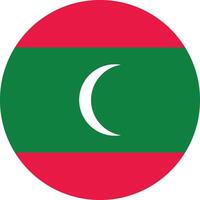 ronde Maldiven vlag . vlag cirkel van Maldiven . Maldiven vlag knop . illustratie vector