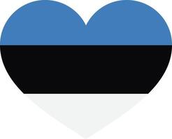 Estland hart vlag . Estland liefde symbool . Estland vlag in hart vorm . illustratie vector