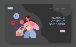 emotioneel intelligentie- ontwikkeling concept. vector