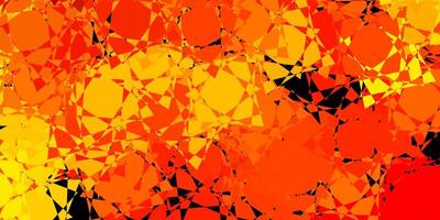 donker oranje patroon met veelhoekige vormen. vector