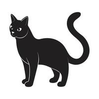 een silhouet kat vector