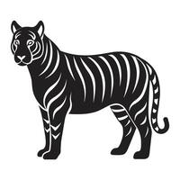 een silhouet tijger vector