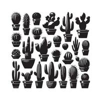 cactus set illustratie vector