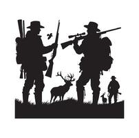 jacht- Mens silhouet illustratie vector