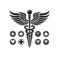 caduceus symbool, medisch en Gezondheid verwant icoon vector