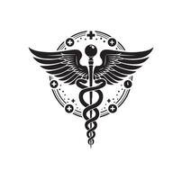 caduceus symbool, medisch en Gezondheid verwant icoon vector