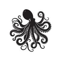 Octopus silhouet illustratie logo vector