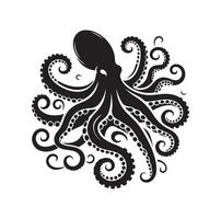 Octopus silhouet illustratie logo vector