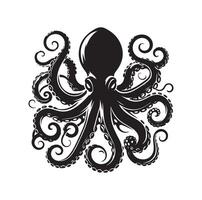 Octopus silhouet illustratie logo vector