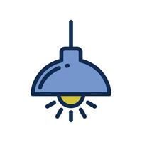 hangende lamp icoon sjabloon illustratie ontwerp vector
