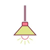 hangende lamp icoon sjabloon illustratie ontwerp vector