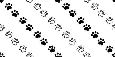hond poot naadloos patroon voetafdruk kat Frans bulldog puppy huisdier tekenfilm herhaling behang tegel achtergrond sjaal geïsoleerd tekening illustratie ontwerp vector