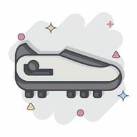 icoon schoenen. verwant naar Amerikaans voetbal symbool. grappig stijl. gemakkelijk ontwerp illustratie vector