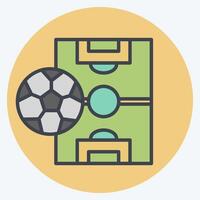 icoon sport veld. verwant naar Amerikaans voetbal symbool. kleur maat stijl. gemakkelijk ontwerp illustratie vector