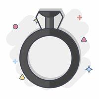 icoon ring. verwant naar vrouw dag symbool. grappig stijl. gemakkelijk ontwerp illustratie vector