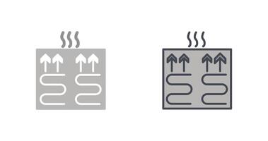 ondervloer verwarming icoon ontwerp vector