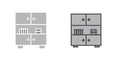 tafel met schappen icoon ontwerp vector