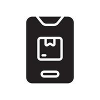 glyph-pictogram voor smartphonebox vector