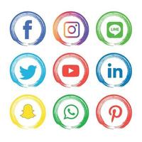 sociale media plat pictogrammen technologie, netwerk. achtergrond groep smiley face verkoop. delen, zoals, vectorillustratie twitter, youtube, whatsapp, snapchat, facebook, instagram, tiktok, tok vector