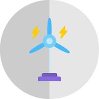 eolic turbine vlak schaal icoon vector
