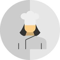 dame chef vlak schaal icoon vector