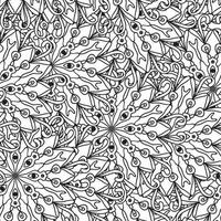 abstracte rommelige naadloze patroon met mandala bloemen. fantasie bloemen achtergrond. vector