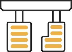 pedalen gevild gevulde icoon vector