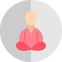 meditatie vlak schaal icoon vector